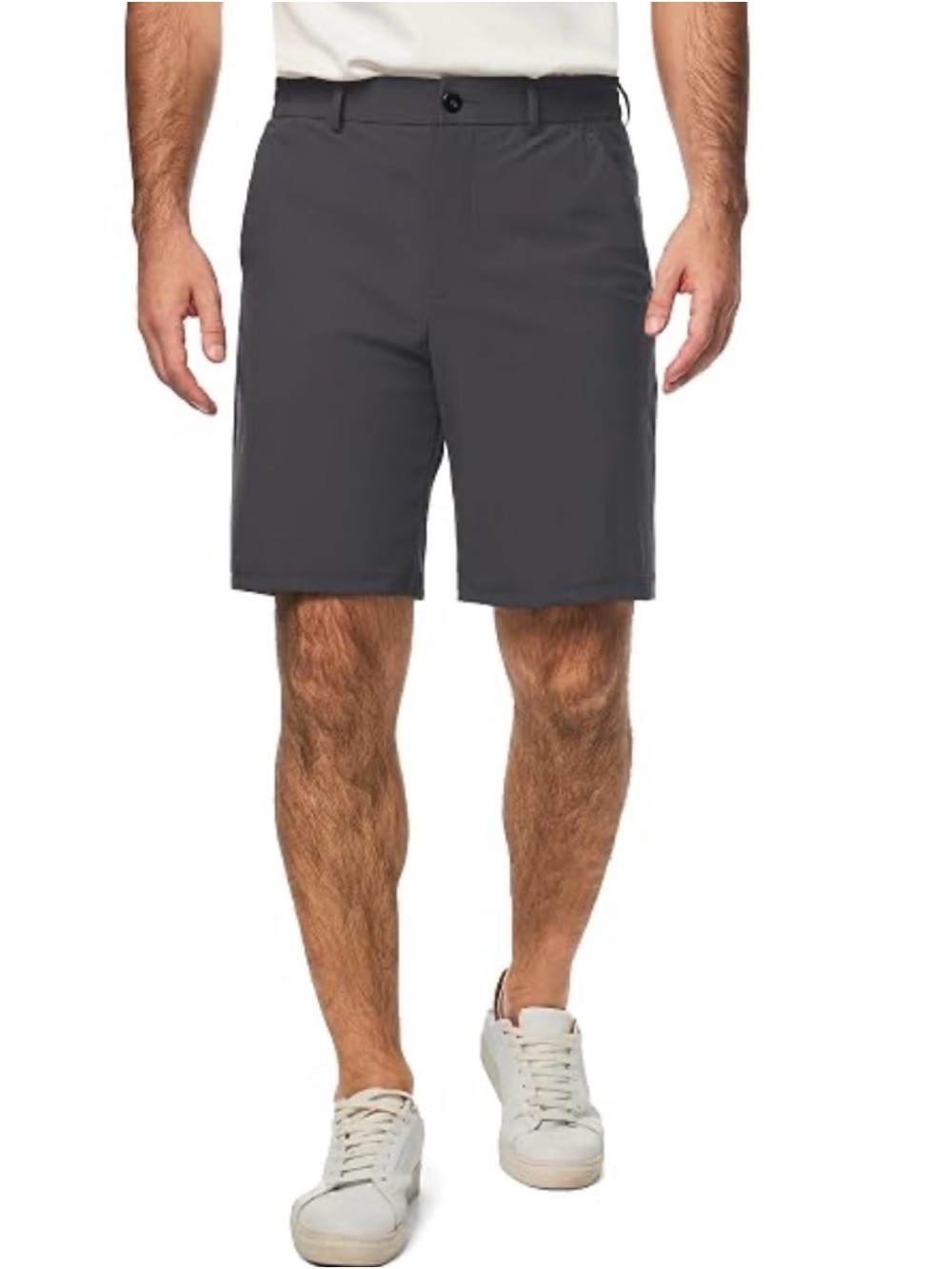 Grand Slam Men's Flat-Front Shorts - Charcoal Gray
